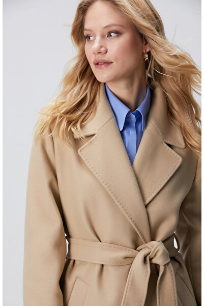 Network Taş Kaşmir ve Yün Karışımlı Manto