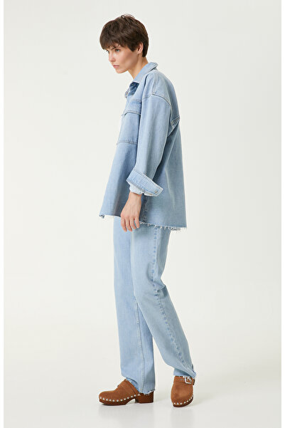 Network Açık Indigo Mavi Denim Gömlek