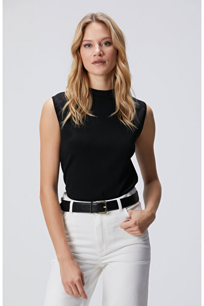 Network Siyah Kolsuz Basic Triko Kazak