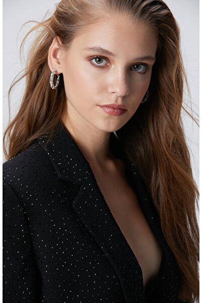 Network Silver Kadın Halka Küpe