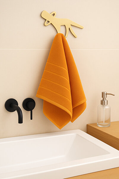 VENON MAT GOLD Dekoratif El Figürlü Duvar Havlu Tutucu Banyo & Mutfak Askısı ...