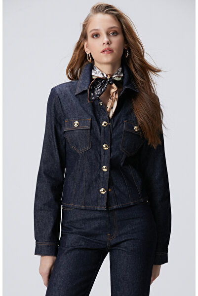 Network Lacivert Denim Ceket