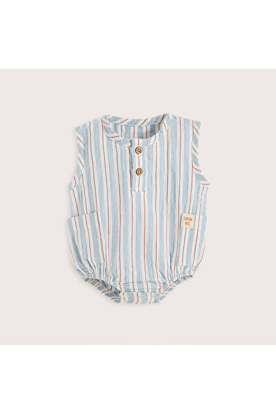Chakra Sea Sİde Çizgili Body Mavi