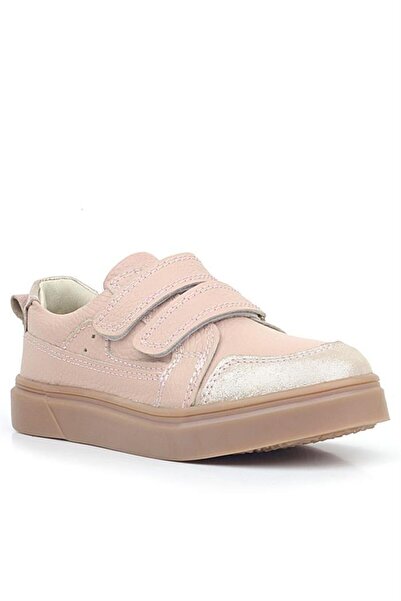 Rakerplus Genuine Leather and Velcro Powder Glitter Girls' Sneakers