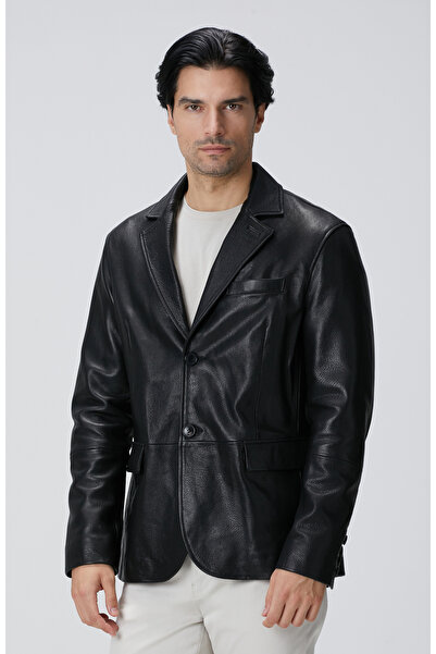 Network Siyah Deri Ceket