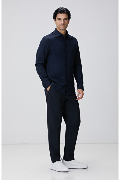 Network N-Tech Lacivert Örme Gömlek