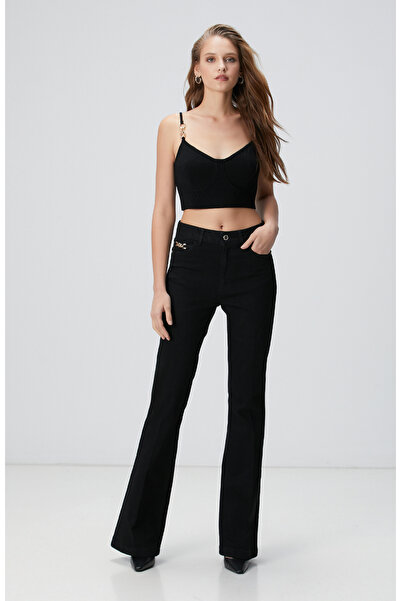 Network Siyah Aksesuarlı Triko Büstiyer