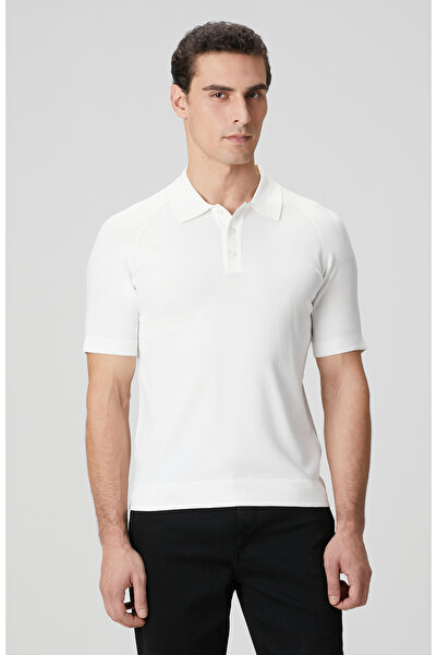Network Kırık Beyaz Polo Yaka Triko Kazak