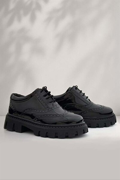 Rakerplus Чорні шкіряні черевики з шнурівкою для дівчаток