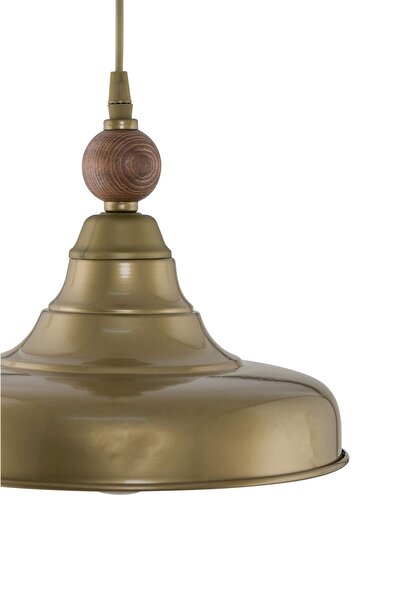 DEDE TEKLİ CONO SIVAMA METAL SARKIT AVİZE AHŞAPLI ESKİTME