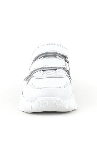 Rakerplus Genuine Leather White High-Top Girls' Sneakers Shoes