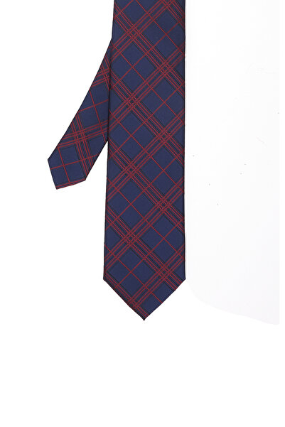 Network Lacivert Desenli Kravat