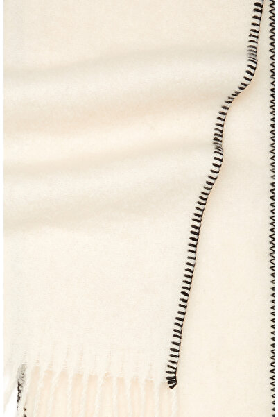 Network Kırık Beyaz Kadın Yün Karışımlı Atkı