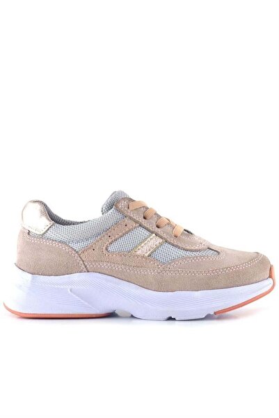 Rakerplus Genuine Leather Anatomical Powder Rubber Laced Lightweight Girls' Casual Shoes