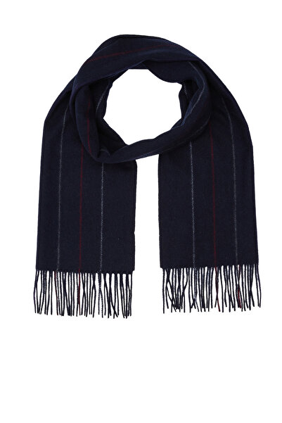 Network Lacivert Erkek Yün Atkı