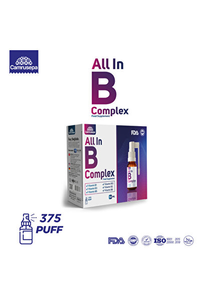 Camrusepa All In B Complex Sprey Ve Damla (B1, B3, B5, B12, B2, B6) 375 Puf