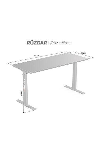 XDrive Rüzgar Çalışma Masası Siyah (140x60)