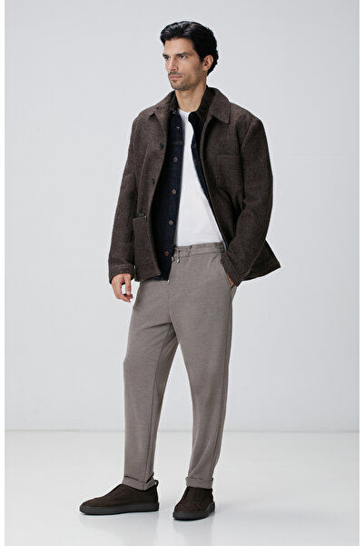 Network Lacivert Yakası Kadife Denim Gömlek