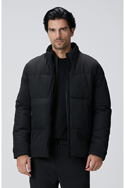 Network Siyah N-Tech Dik Yaka Puffer Mont