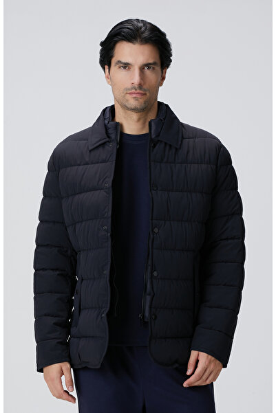 Network Lacivert Puffer Coat Ceket