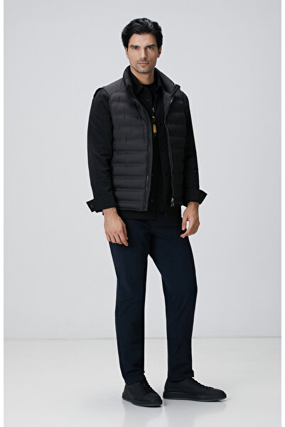 Network Siyah Puffer Casual Yelek