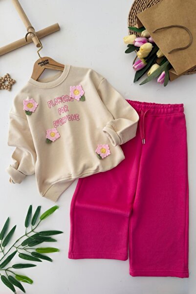 Minigimin Cicileri Set de 2 piese pentru fetiță cu imprimeu floral, cu detali...