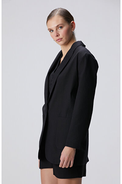 Network Siyah Boyfriend Ceket