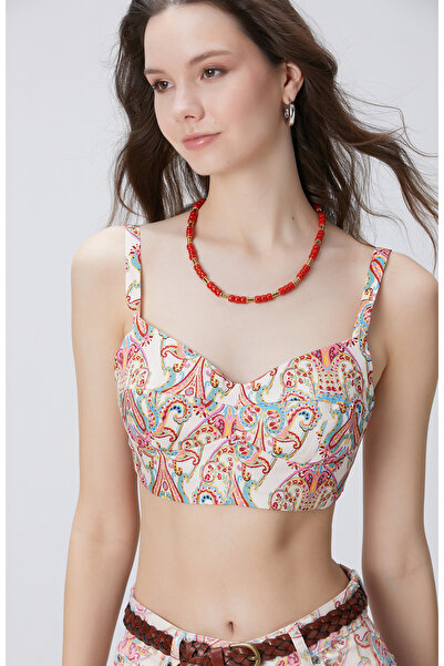 Network Renkli Desenli Büstiyer