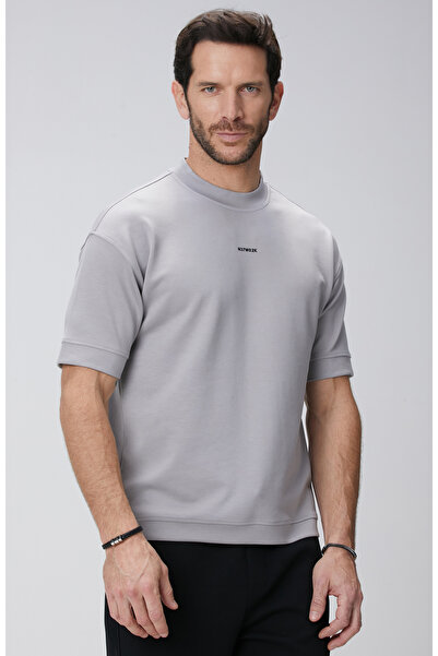 Network Açık Gri Baskılı Sweatshirt