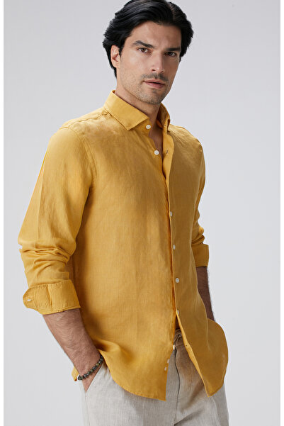 Network Safran Keten Gömlek