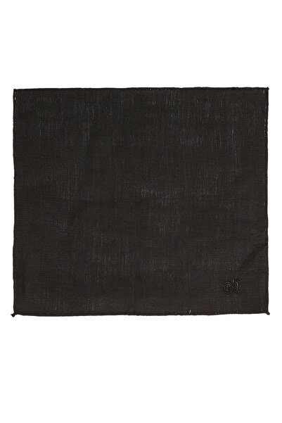 Network Siyah Erkek Keten Karışımlı Mendil