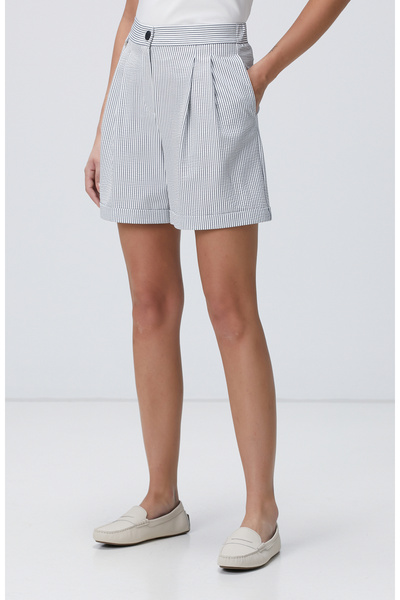 Network Lacivert Beyaz Şort