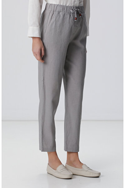Network Gri Keten Mix Jogger Pantolon