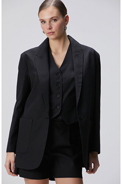 Network Siyah Boyfriend Ceket