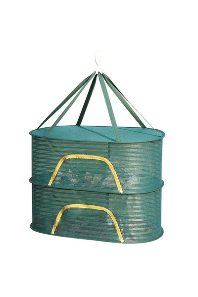 Rotixfy Plasă de uscare pentru legume, fructe și haine, multifuncțională, verde, 40x60 cm, două straturi