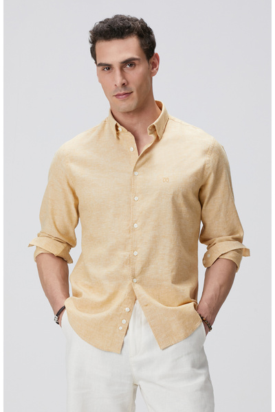 Network Safran Keten Gömlek