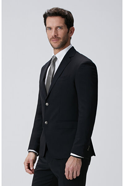 Network Siyah Yün Ceket