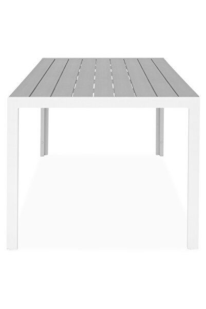 Maison Mex Large rectangular garden/terrace table ENCORE L.205 l.90 H.74 white/gray