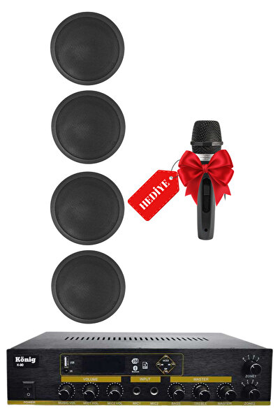 MELVED MÜZİK DRİTON HEDİYELİ SİYAH ALÇIPAN HOPARLÖR MAĞAZA DÜKKAN KAFE SESLENDİRME VE OKUL ANONS SİSTEMİ 55