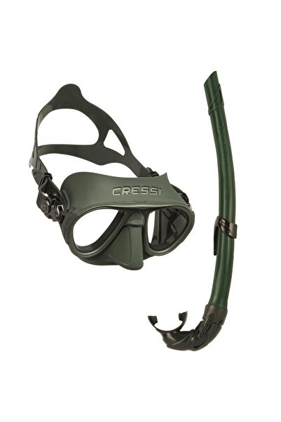 Cressi Calibro Maske Corsica Şnorkel Seti Yeşil