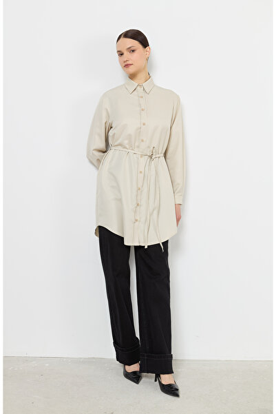 Fatma Atasoy Tie-Up Stone Shirt
