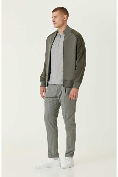 Network Haki Kolları Garnili Triko Mont