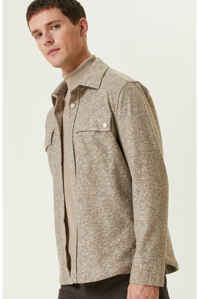 Network Bej Dış Gömlek