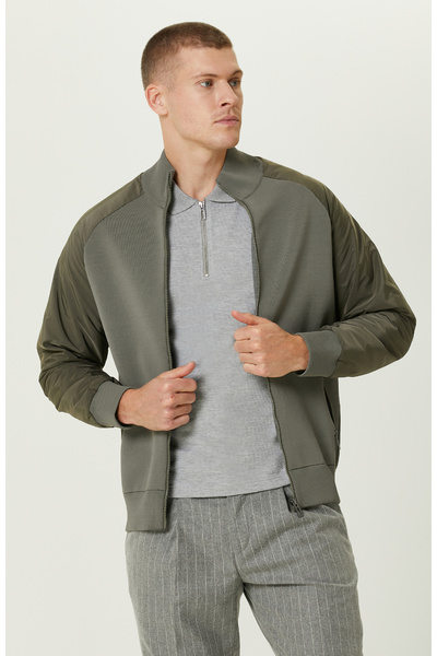 Network Haki Kolları Garnili Triko Mont