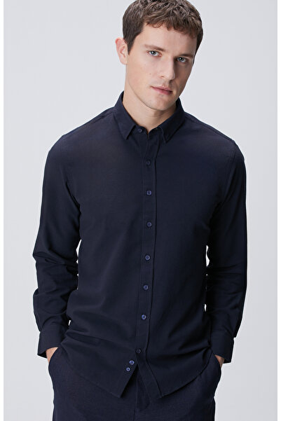 Network Lacivert Gömlek