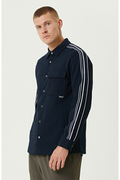 Network Lacivert N Tech Örme Dış Gömlek