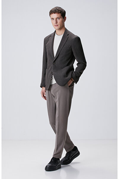 Network Kahverengi Yün Kaşmir Karışımlı Ceket