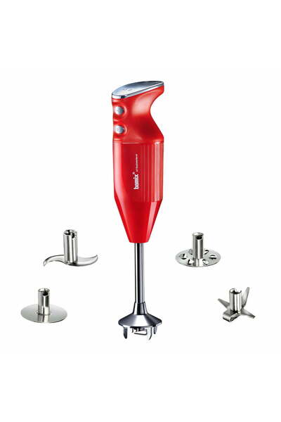 Bamix M350, MAXX EL BLENDERİ ÖMÜR BOYU MOTOR GARANTİLİ 350W,4 BIÇAKLI-KIRMIZI