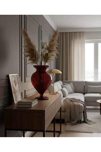 DECOSTYLE Kardiya Vase Colorful Optical Red Vase 1 Piece