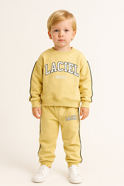 minibambi طقم بدلة علوية من الأسفل بلون إكرو